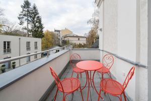 Rõdu või terrass majutusasutuses Design Apartments - "Am Neuen Garten"