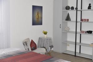Ένα ή περισσότερα κρεβάτια σε δωμάτιο στο Ferienwohnung Dittrich