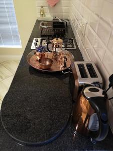 Pretoria的住宿－Andante Lodge，厨房柜台配有炉灶托盘
