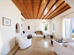 A seating area at Villa in Mykonos near Agios Sostis Beach