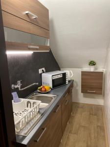 Kuchyň nebo kuchyňský kout v ubytování hotel Nautilus