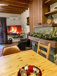 TV a/nebo společenská místnost v ubytování Cozy mountain apartment in Platres