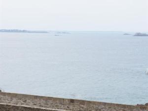 a large body of water with a person flying a kite at Intra Muros Vue Mer in Saint Malo +6 photos