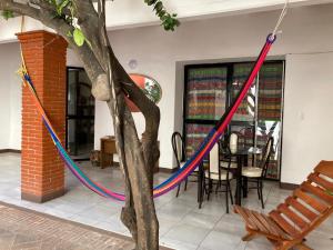 Un patio sau altă zonă în aer liber la hermosa casa restaurada centro historico de oaxaca para 11
