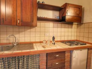 A kitchen or kitchenette at Farmhouse in Proceno with Pool and Terrace