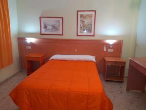 Postel nebo postele na pokoji v ubytování Hostal Carlos III