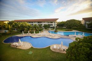 an overhead view of a resort with a large swimming pool at CARNEIROS BEACH RESORT AP 311 E in Praia dos Carneiros