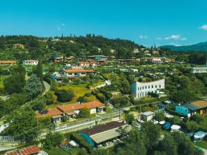 an aerial view of a small town with houses at Apartment on Lake Garda in Manerba with Pool in Montinelle