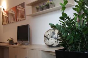TV a/nebo společenská místnost v ubytování Euro Hotel Residence