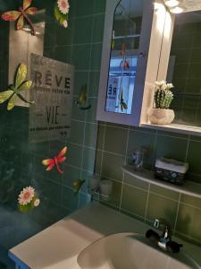 Koupelna v ubytování Appartement Torgon + 16 fotografií