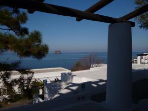 a view of the ocean from a house at La Sirenetta Park Hotel in Stromboli