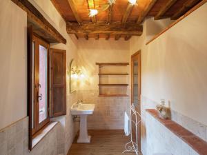 A bathroom at Tuscan Farmhouse in Castiglione di Garfagnana with Garden