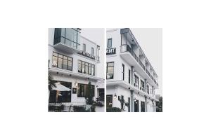 a black and white photo of a building at Lailaresidence in Yala