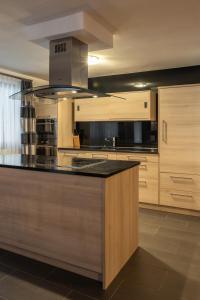 Kuchyň nebo kuchyňský kout v ubytování Villa Alpenhof