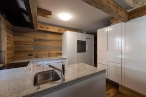 Kuchyň nebo kuchyňský kout v ubytování Villa Alpenhof