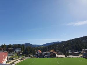 un campo de fútbol en medio de una ciudad en Apartman Lari, en Vlašić