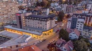 an overhead view of a city at night at Departamento Centro Cívico in San Carlos de Bariloche