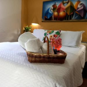 Postel nebo postele na pokoji v ubytování Casa Amarilla