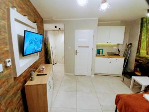 Dapur atau dapur kecil di Apartamenty w Puszczy +17 gambar
