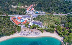 an aerial view of a resort on a beach at Lagomandra Hotel and Spa in Lagomandra