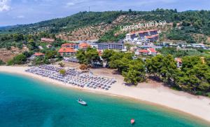 an aerial view of a resort on a beach at Lagomandra Hotel and Spa in Lagomandra