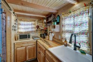 Tiny House Leadville Colorado的厨房或小厨房