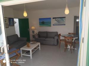 A seating area at Caracola azul