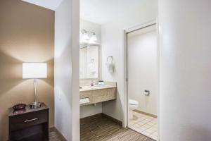 a bathroom with a sink and a toilet at Quality Inn & Suites Meridian - West Boise in Meridian +28 photos