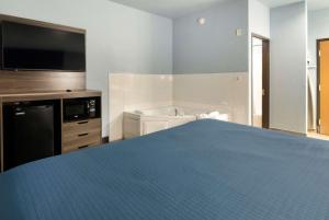 Postel nebo postele na pokoji v ubytování Rodeway Inn Carrollton I-35E