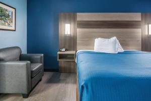 Postel nebo postele na pokoji v ubytování Rodeway Inn Carrollton I-35E