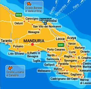 um mapa de montenegro e da ilha de Mull em Rosanera&Linus em Manduria