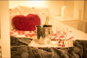 Giường trong phòng chung tại Estudio frente al mar