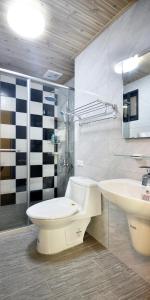 a bathroom with a toilet and a sink at 台東悅之民宿Smooth Inn in Taitung City