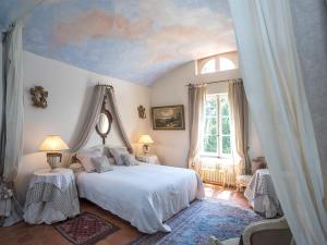 Postel nebo postele na pokoji v ubytování Chateau de la Rue