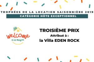 Villa Eden Rock的证书、奖牌、标识或其他文件
