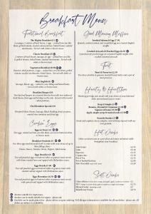a menu for the best man restaurant at The Windmill Inn in Watchet