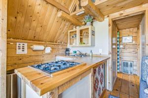 Kuchyň nebo kuchyňský kout v ubytování Sunny Acres Cabin