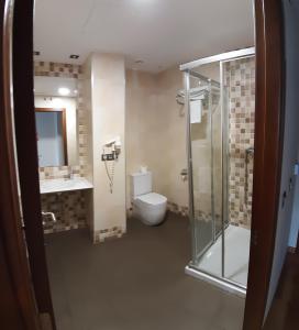 Koupelna v ubytování Hotel Pago del Olivo