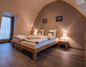 Postel nebo postele na pokoji v ubytování Bnb la Péniche