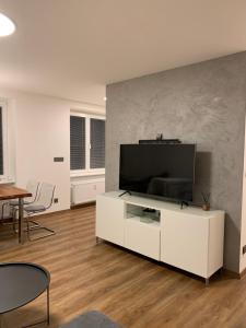 Televiisor ja/või meelelahutuskeskus majutusasutuses Luxury Flat in Brno