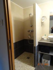 エトワール・シュル・ローヌにあるVilla LA BELLE ETOILEのシャワーと洗面台付きのバスルーム +16枚の写真