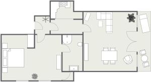plan piętra domu w obiekcie Achterkoje w mieście Heiligenhafen
