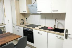 Kuchyň nebo kuchyňský kout v ubytování 3 Zimmer Apartment mit Küche, TV & WLAN