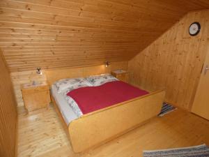 Postel nebo postele na pokoji v ubytování Almhütte Seeberg