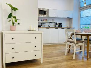 Kuchyňa alebo kuchynka v ubytovaní Duo 1 Debniki Apartment