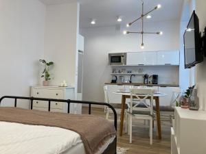 Kuchyňa alebo kuchynka v ubytovaní Duo 1 Debniki Apartment