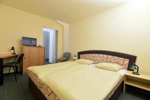 Posteľ alebo postele v izbe v ubytovaní Hotel U Jezírka