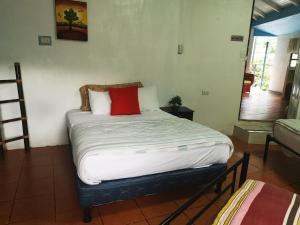 Katil atau katil-katil dalam bilik di Hotel Cafe Del Mar, En Valle Pura Vida