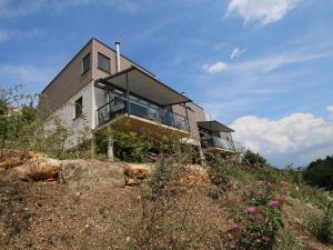 una casa in cima a una collina con dei fiori di Alsace Panorama a Barr