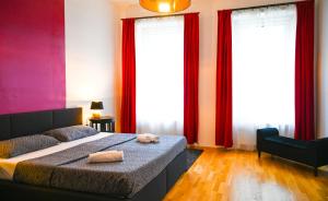 Una cama o camas en una habitación de Highlight Suite Universitaet Wien